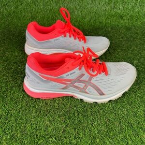 Asics GT-1000 7 Shoes Sz 8.5 Gray and Orange running Shoes 1012A030
